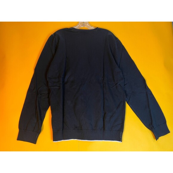 Adriano Goldschmied Cedic Crew Sweater Mens XL Black La Nouvelle Vague $198 NWT - Picture 2 of 9